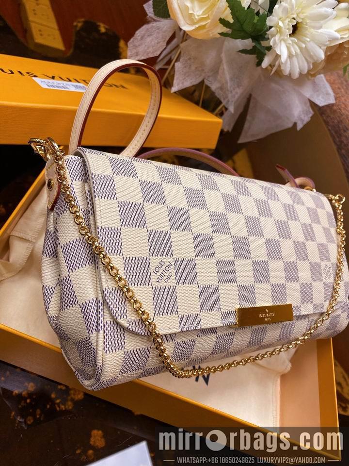 LV Replica Bags Favorite N41275白格28cm gf