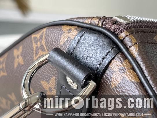 LV Replica Bags Keepall M41414老花黄 黑皮 55x31x26cm gf