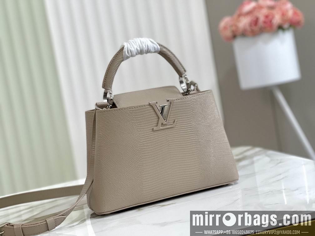 LV Replica Bags CapucinesBB N98093蜥蜴纹27x18x9cm gf