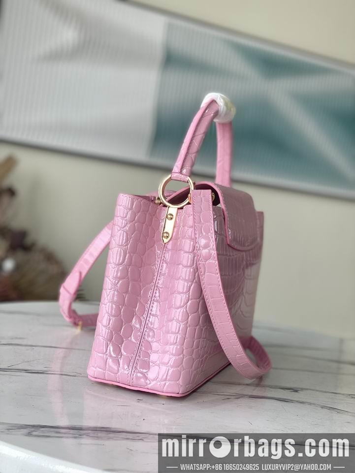 LV Replica Bags Capucines N93163 M48865粉鳄鱼纹31.5x20x11cm gf