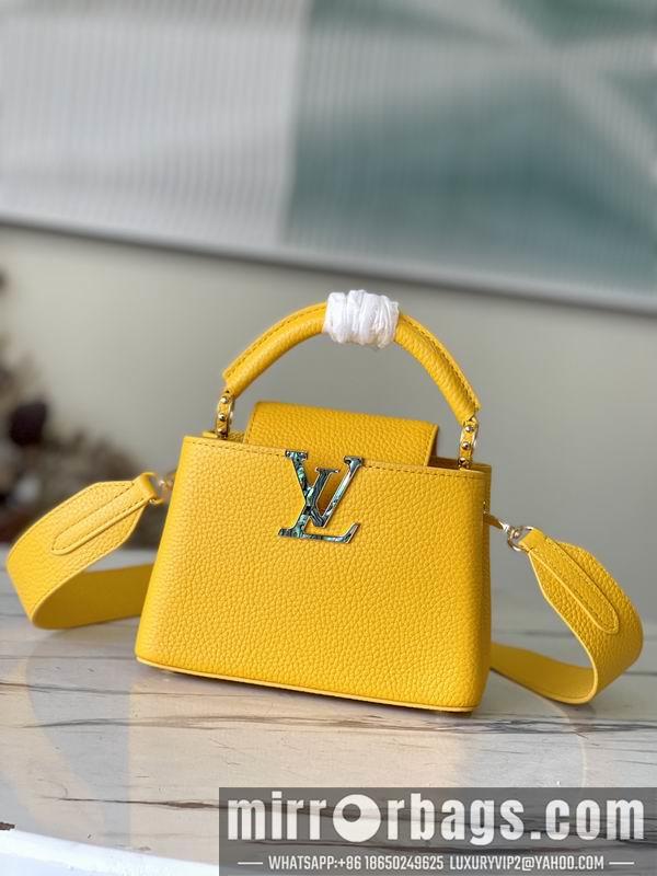 LV Replica Bags Capucines M57219黄色贝母 21x14x8cm gf