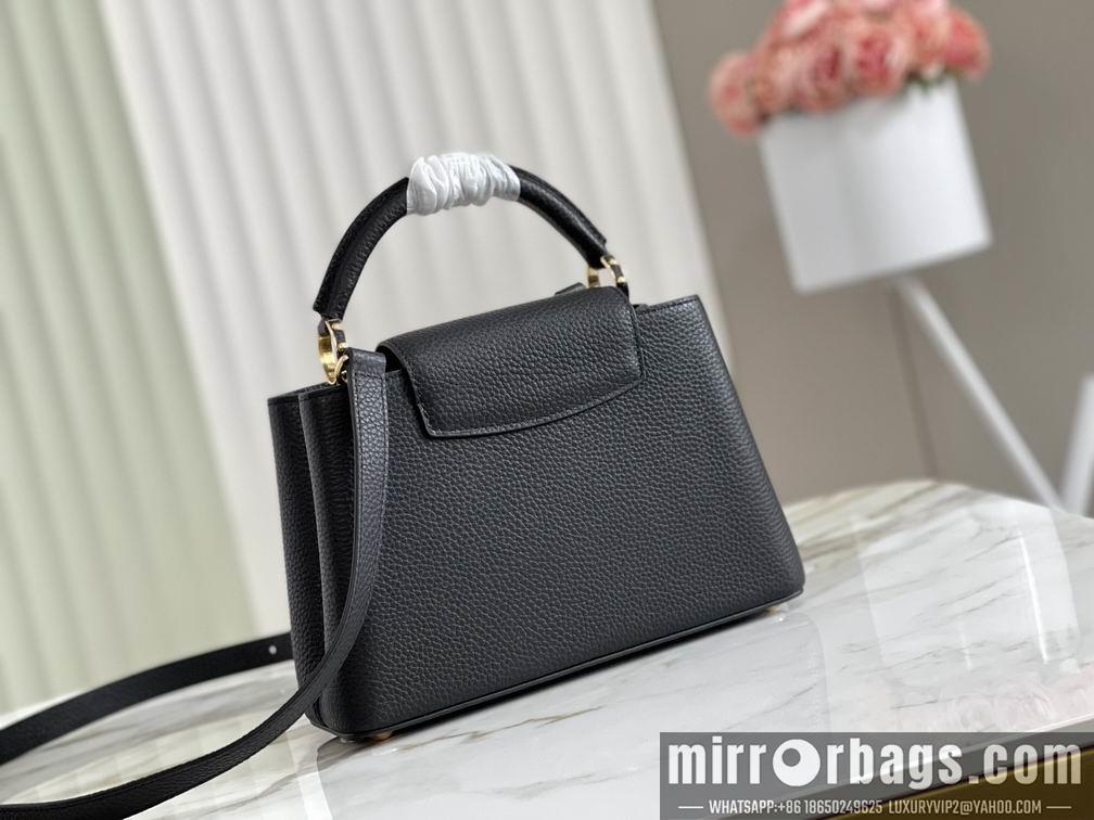 LV Replica Bags Capucines M42259 M48865黑色金扣27x18x9cm gf