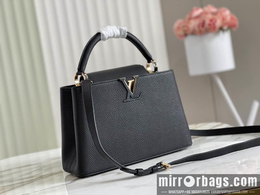 LV Replica Bags Capucines M42259 M48865黑色金扣31.5x20x11cm gf