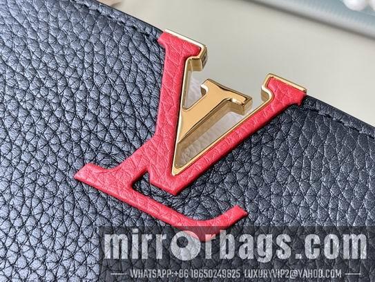 LV Replica Bags Capucines M48865黑拼奶白21x14x8cm gf