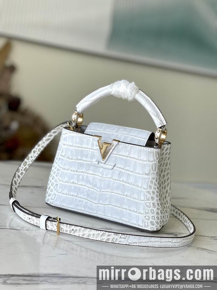 LV Replica Bags Capucines N94227复古尼罗鳄鱼 21x14x8cm gf