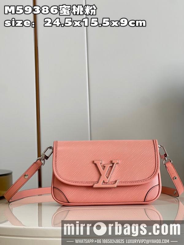 LV Replica Bags Buci M59386蜜桃粉24.5x15.5x9cm gf