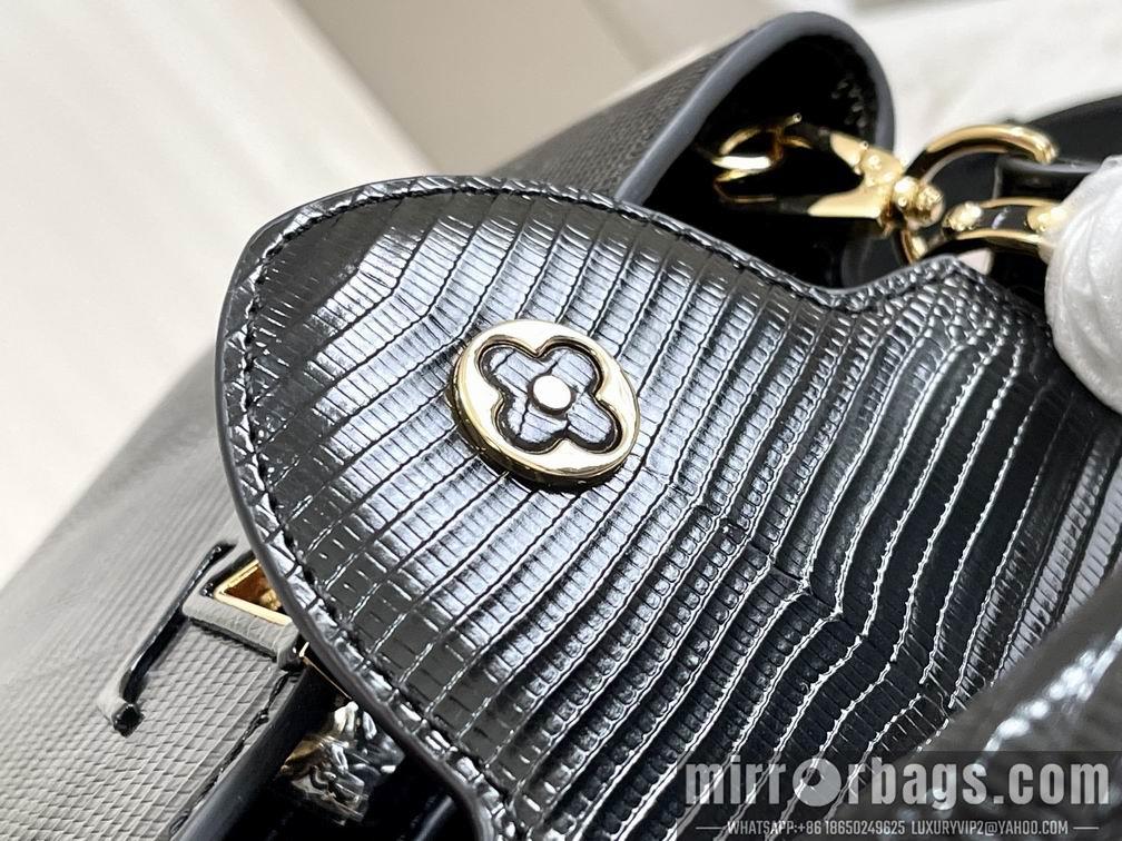 LV Replica Bags CapucinesBB N98093蜥蜴纹27x18x9cm gf