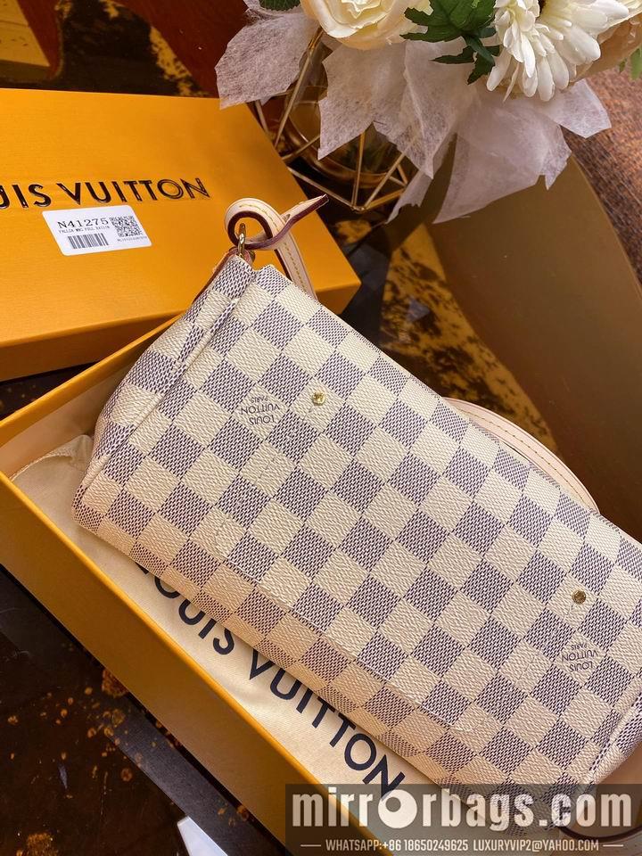 LV Replica Bags Favorite N41275白格28cm gf