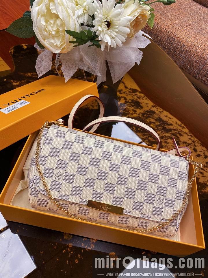 LV Replica Bags Favorite N41275白格28cm gf