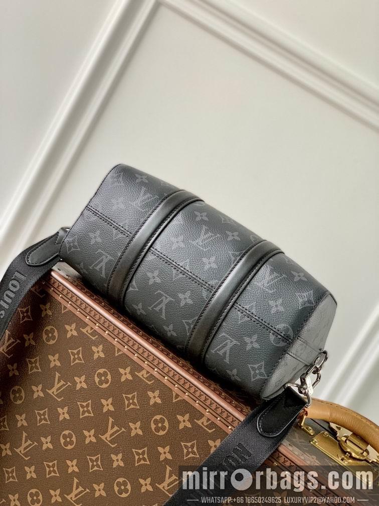 LV Replica Bags Keepall M46271黑花 25x15x11cm gf