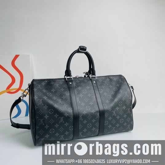 LV Replica Bags Keepall M40569黑花 45x27x20cm gf