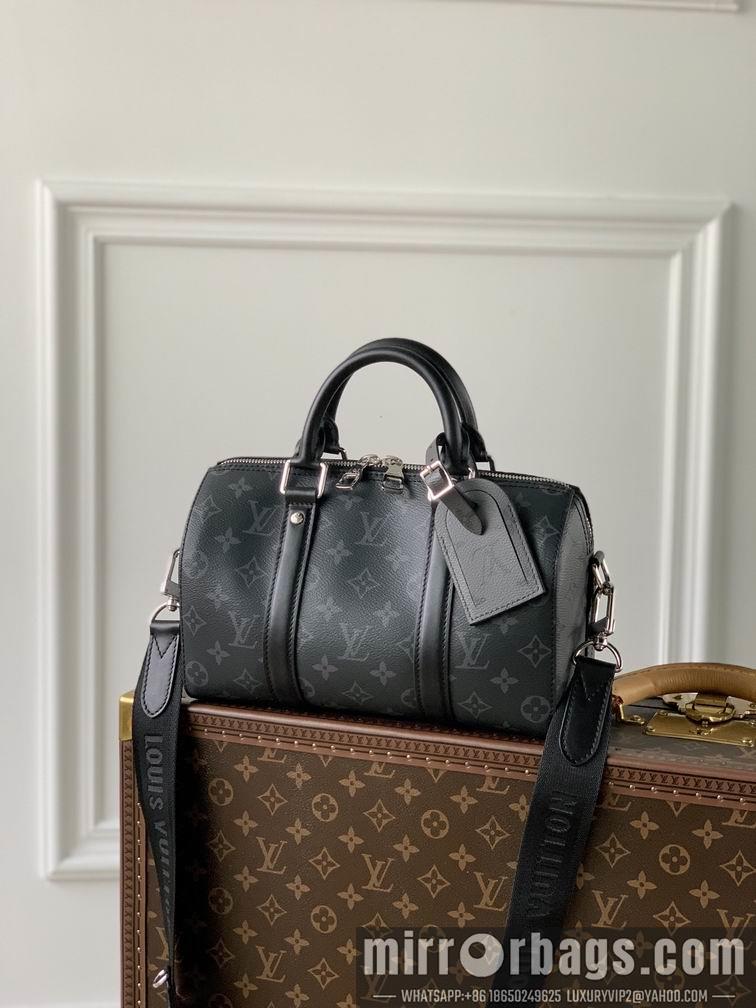 LV Replica Bags Keepall M46271黑花 25x15x11cm gf