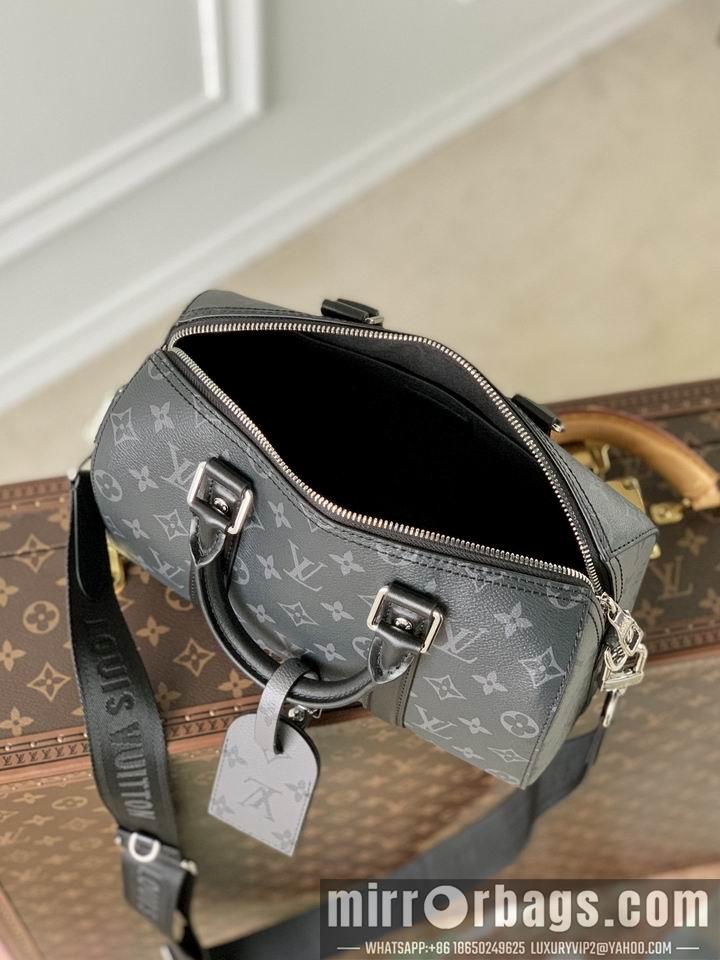 LV Replica Bags Keepall M46271黑花 25x15x11cm gf