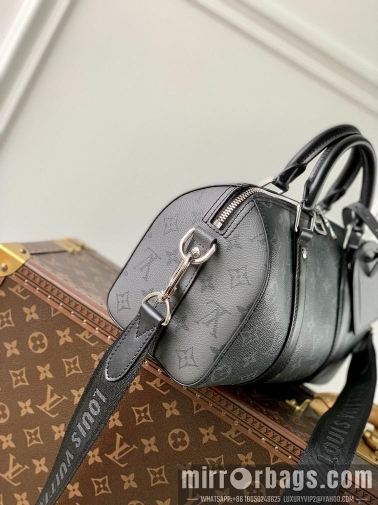 LV Replica Bags Keepall M46271黑花 25x15x11cm gf