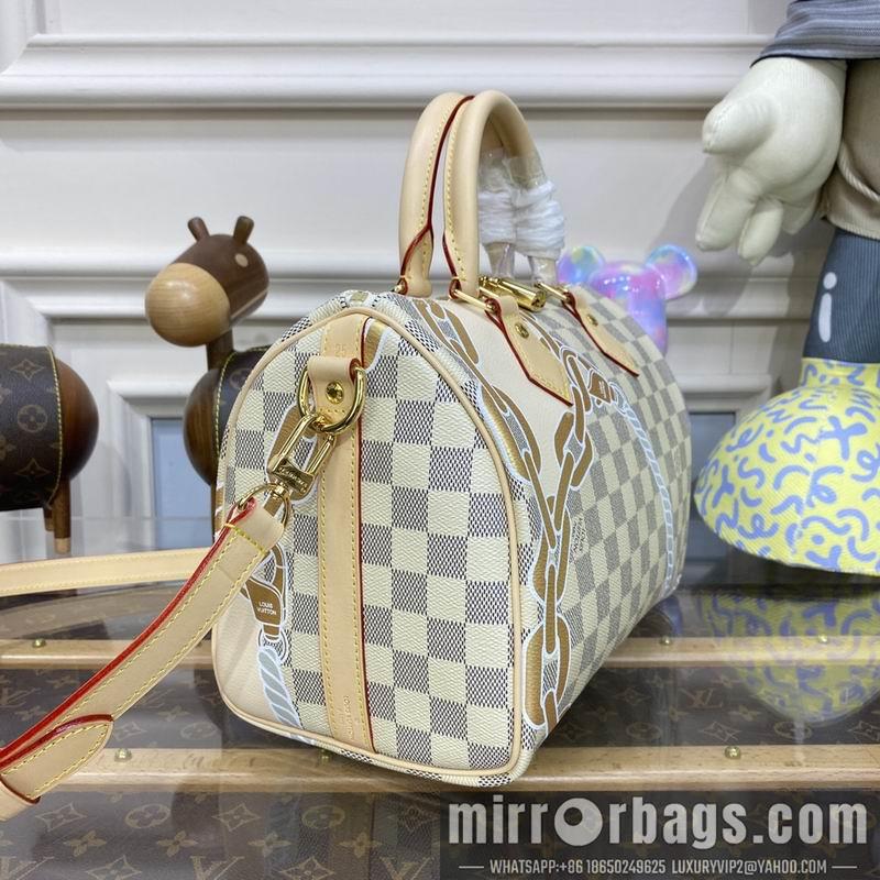 LV Replica Bags Speedy N40473白格丝印25x19x15cm gf