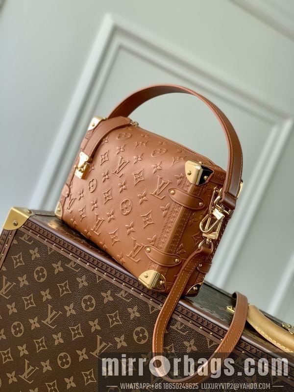 LV Replica Bags Petite Malle M21709全皮棕21x14x6cm gf