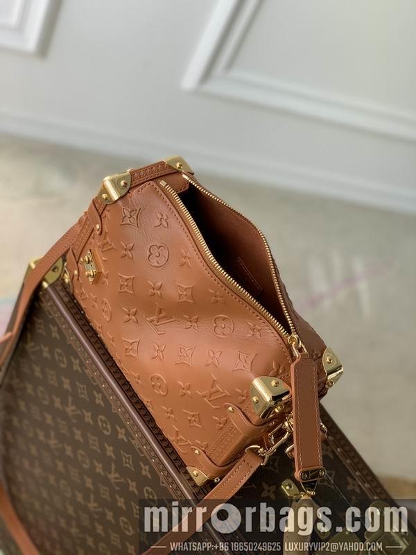 LV Replica Bags Petite Malle M21709全皮棕21x14x6cm gf