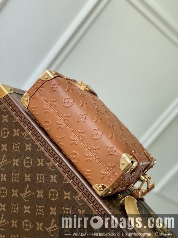 LV Replica Bags Petite Malle M21709全皮棕21x14x6cm gf