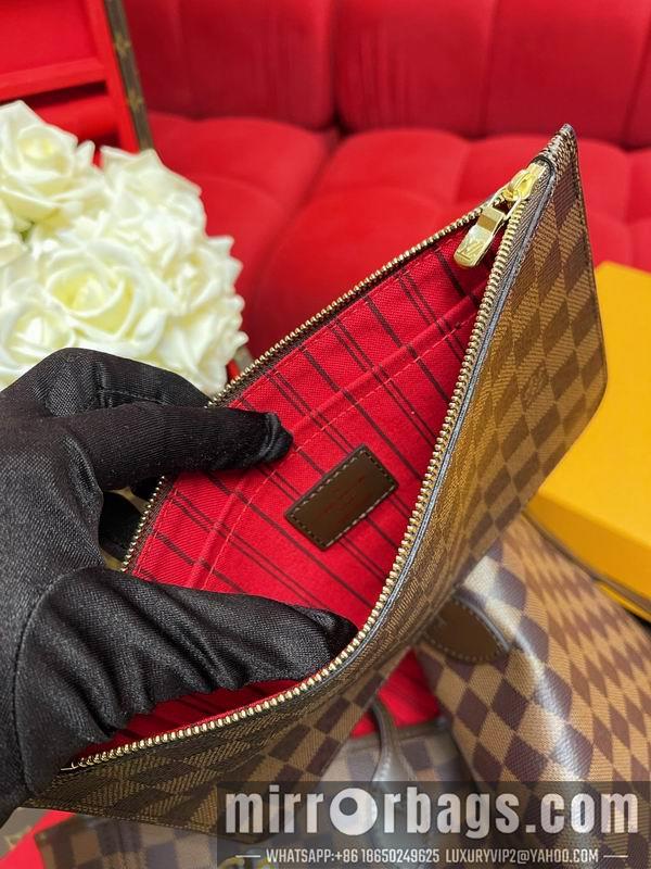 LV Replica Bags Neverfull N41358棕色棋盘格32x29x17cm gf