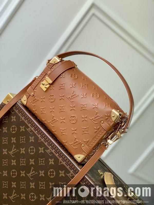 LV Replica Bags Petite Malle M21709全皮棕21x14x6cm gf