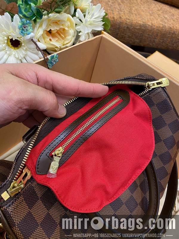 LV Replica Bags Speedy N41368咖啡格25x19x15cm gf