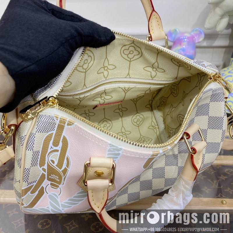 LV Replica Bags Speedy N40473白格丝印25x19x15cm gf