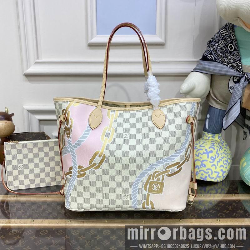 LV Replica Bags Neverfull N40471白格丝印31x28x14cm gf