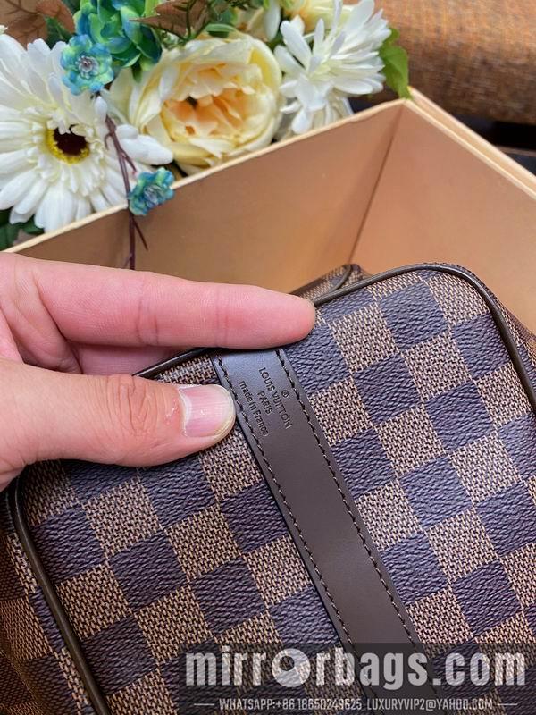 LV Replica Bags Speedy N41368咖啡格25x19x15cm gf