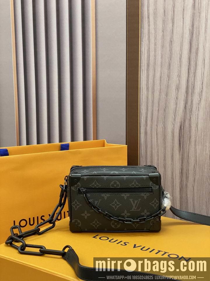 LV Replica Bags Mini Soft Trunk M44735黑花 18x13x8cm gf