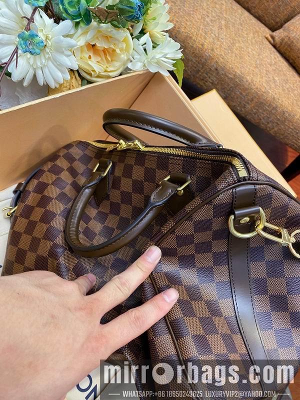 LV Replica Bags Speedy N41367咖啡格30x21x17cm gf