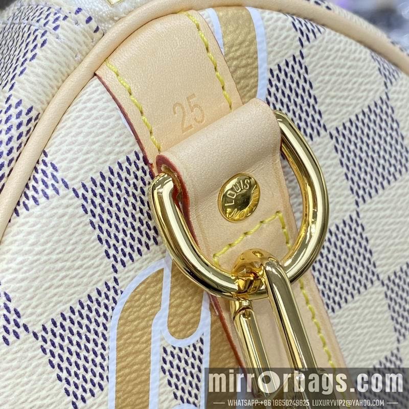 LV Replica Bags Speedy N40473白格丝印25x19x15cm gf