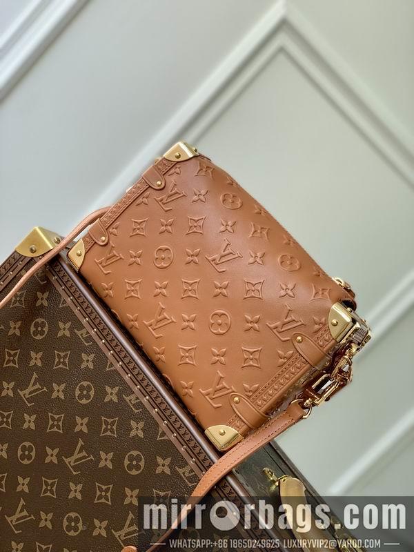 LV Replica Bags Petite Malle M21709全皮棕21x14x6cm gf