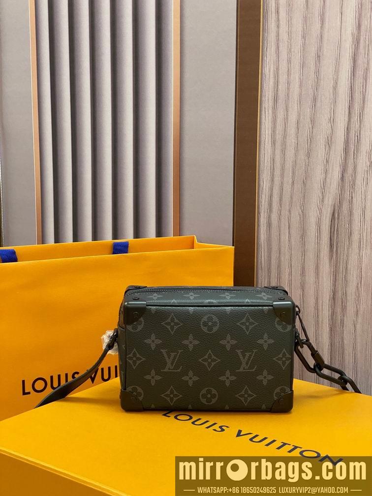 LV Replica Bags Mini Soft Trunk M44735黑花 18x13x8cm gf