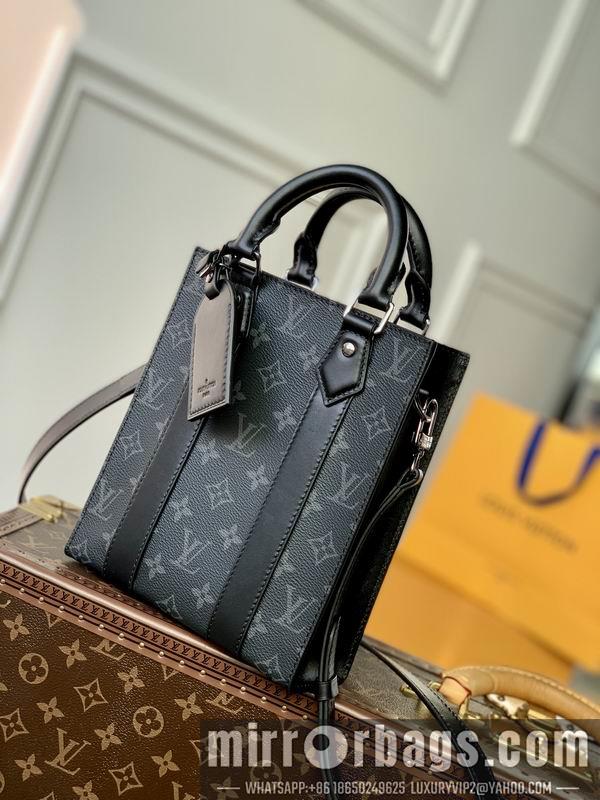 LV Replica Bags Sac Plat M46453黑花19x22x7cm gf