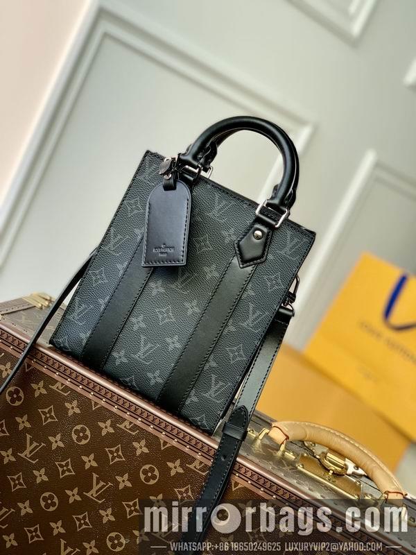 LV Replica Bags Sac Plat M46453黑花19x22x7cm gf