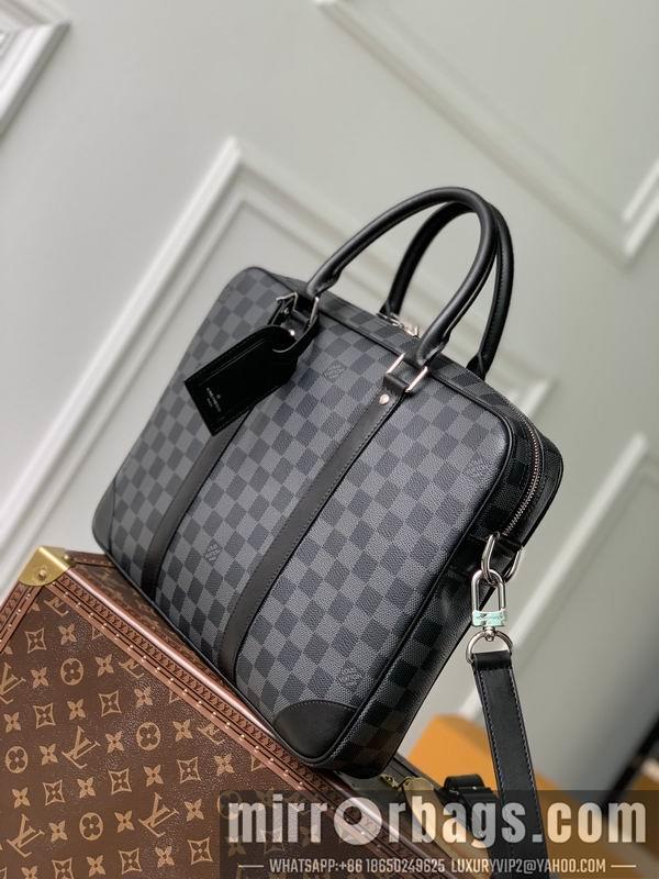 LV Replica Bags Voyage N40445黑格36.5x27.5x6cm gf