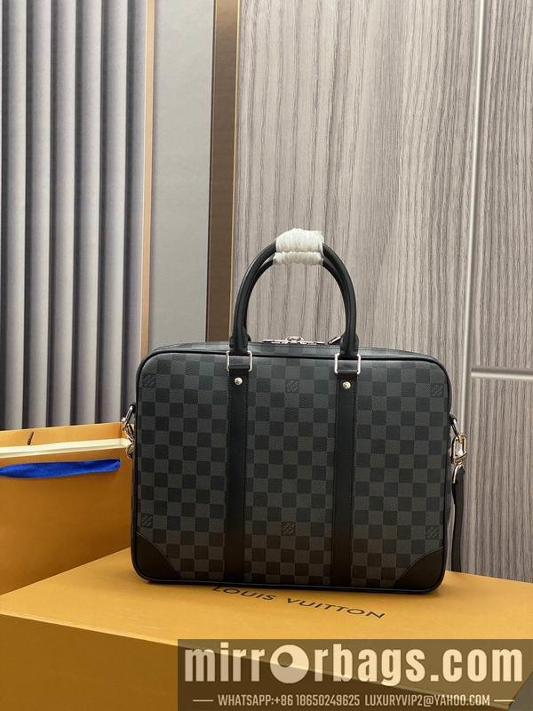 LV Replica Bags Damier N40445黑格36.5x27.5x6cm gf