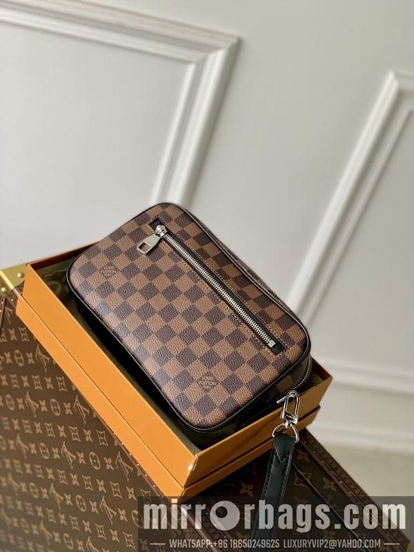 LV Replica Bags Pochette Kasai M41663啡格25x15.5x6.5cm gf