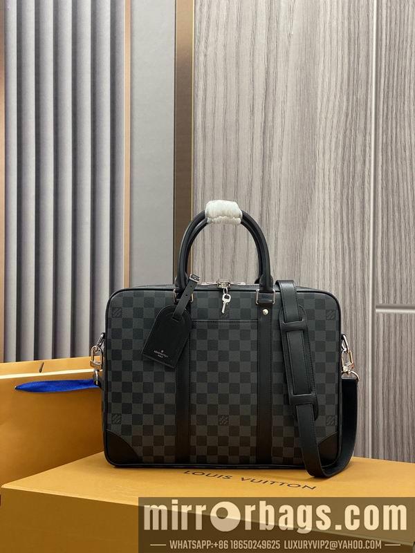 LV Replica Bags Damier N40445黑格36.5x27.5x6cm gf