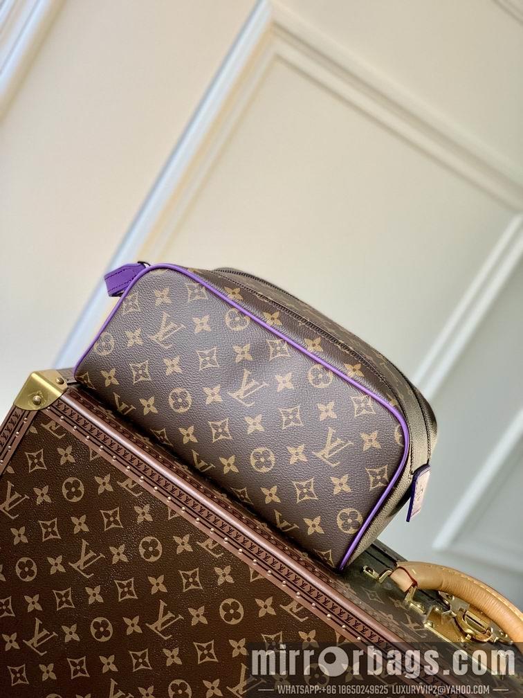 LV Replica Bags Dopp Kit M46253老花 绿紫 28x15x16.5cm gf