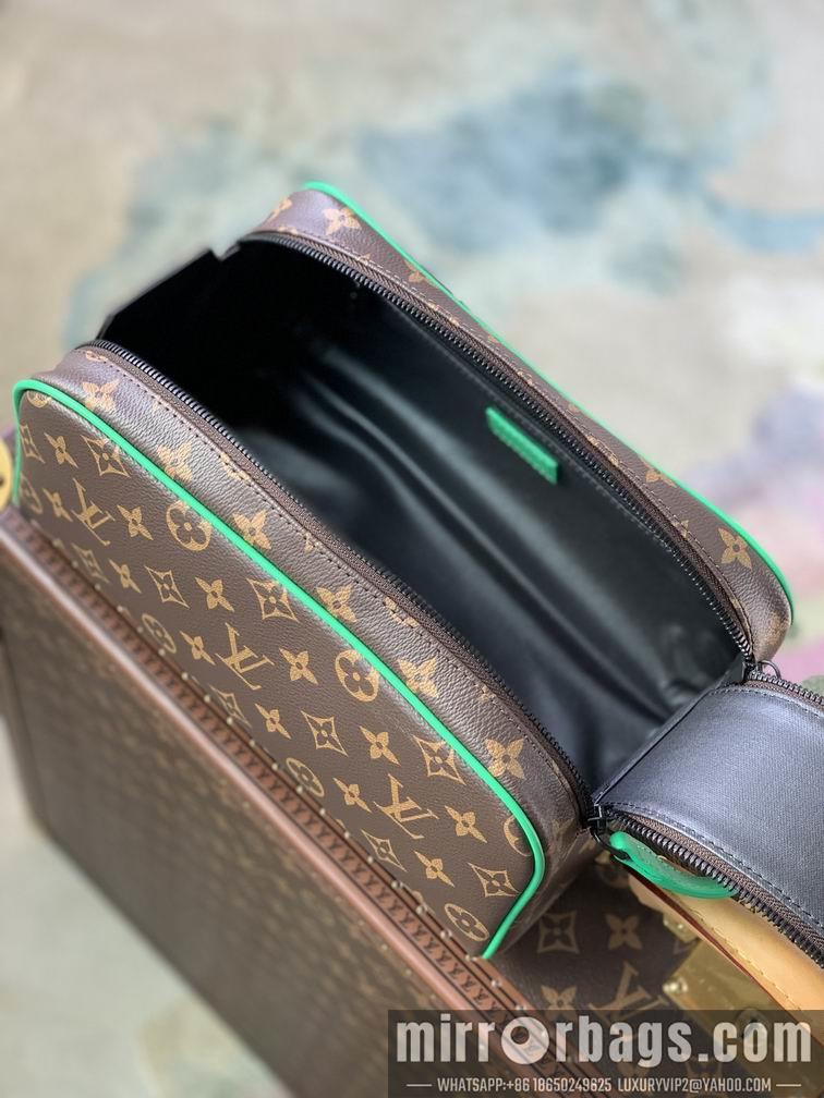 LV Replica Bags Dopp Kit M46253老花 绿紫 28x15x16.5cm gf