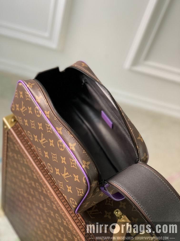 LV Replica Bags Dopp Kit M46253老花 绿紫 28x15x16.5cm gf