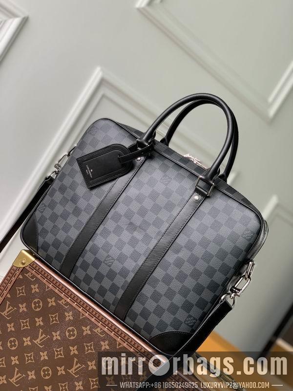 LV Replica Bags Voyage N40445黑格36.5x27.5x6cm gf