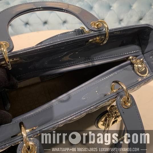 Dior Replica Bags Dior M44560木槿粉 深丹宁蓝漆金32x12x24cm wz