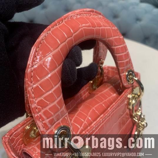 Dior Replica Bags Dior Lady鳄鱼压纹17x7.5x14cm yz