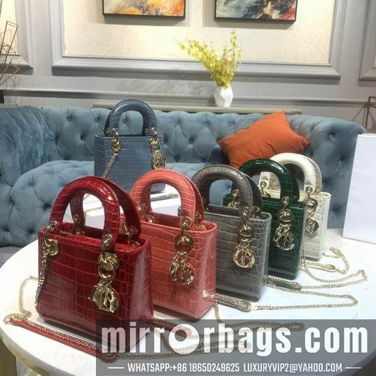 Dior Replica Bags Dior Lady鳄鱼压纹17x7.5x14cm yz