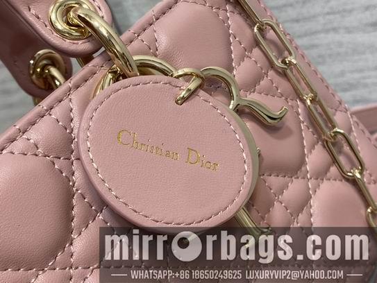 Dior Replica Bags Dior Lady M0540复古粉羊金 26x6x14cm wz