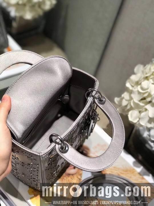 Dior Replica Bags Dior Lady 2011s丝绸烫钻17cm wo