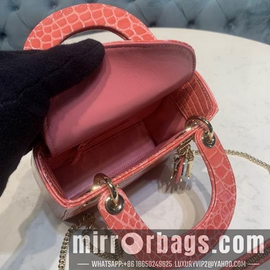 Dior Replica Bags Dior Lady鳄鱼压纹17x7.5x14cm yz