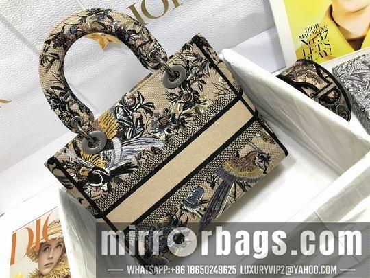 Dior Replica Bags Dior M0565刺绣喜鹊棕24x20x11cm wz